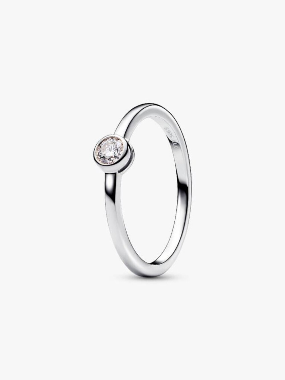 Pandora Era Bezel Sterling Silver Lab-grown Diamond Ring
